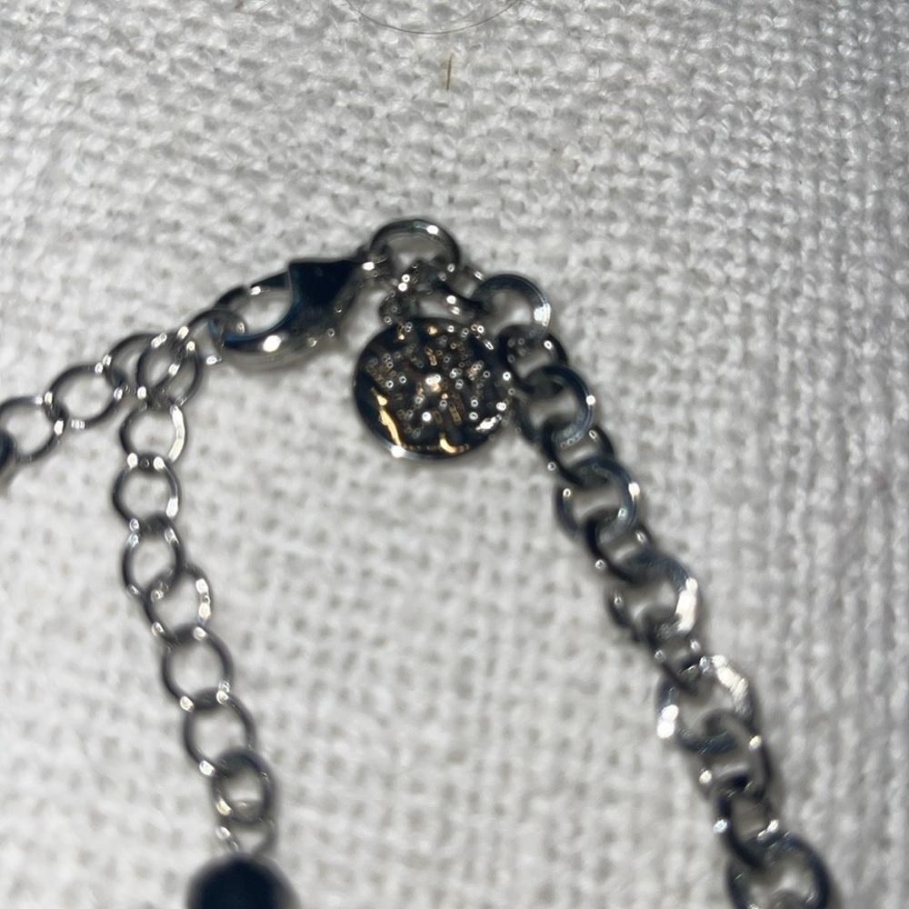 WHBM silver tone and black squares triple necklace - Picture 2 of 5